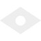 Ekena Millwork Diamond Architectural Grade PVC Ceiling Medallion, 12"W x 8"H x 3"ID x 4 1/4"C x 1"P, One-Piece CMP12X8DD-03000 - alternate 2